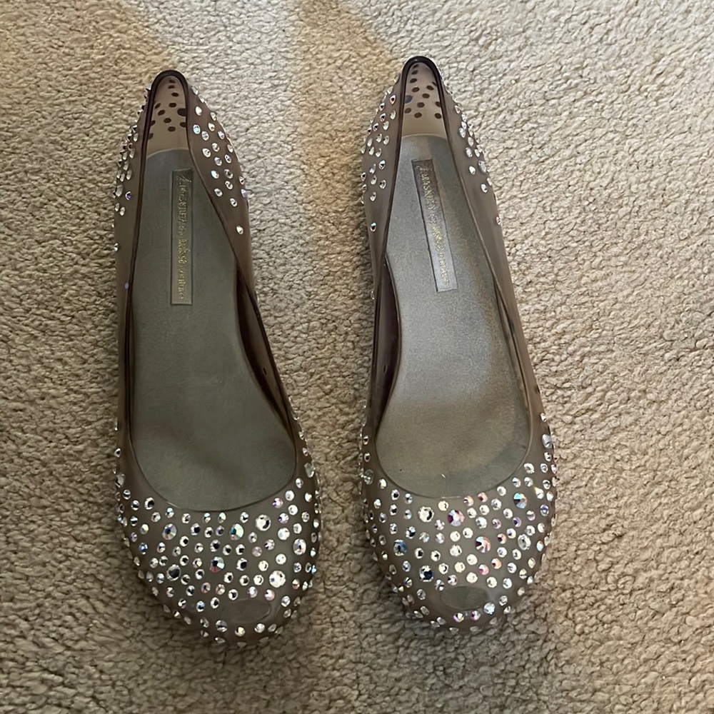 Melissa rubber flats with Swarovski